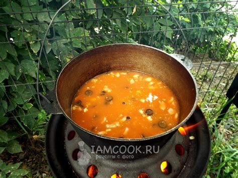 Сборная мясная солянка в казане на костре — рецепт с фото пошагово