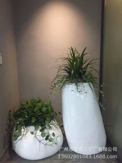 玻璃钢树杈花盆个性组合花器花钵Y形花柱商场酒店大花盆 - 欧迪雅凡家具