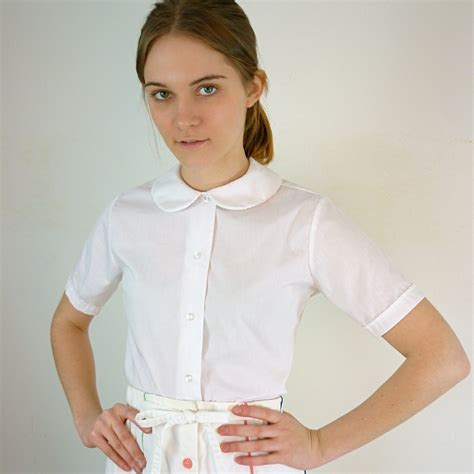 Off White Peter Pan Collar Blouse