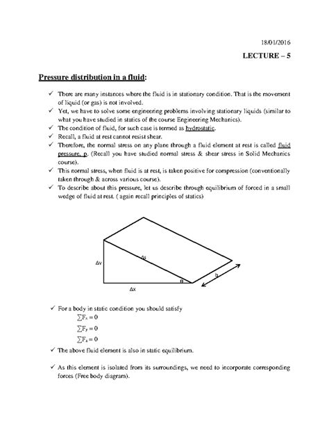 Lecture 5 Pressure Distribution - Warning: TT: undefined function: 32 ...