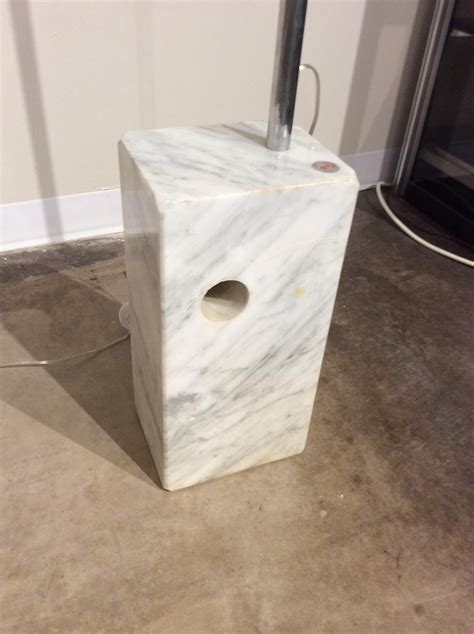 Vintage Midcentury Chrome and Marble Base Italian Arc Floor Lamp For ...