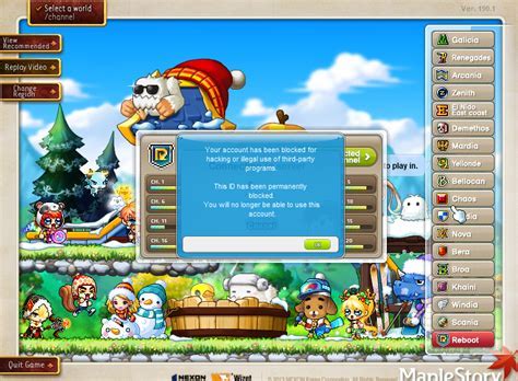 maplestory banned for macro Android IOS V- 3.46