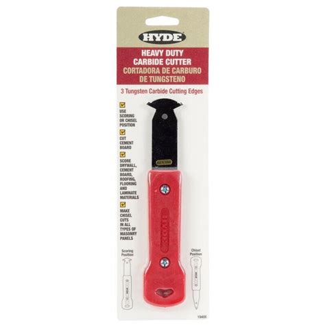 Hyde Heavy Duty 3 Blade Carbide Cutter For Laminate, Cement Board, Roo ...