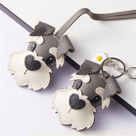 POPSEWING® Sheep Leather Schnauzer Keychain Charm DIY Kit in 2025 ...
