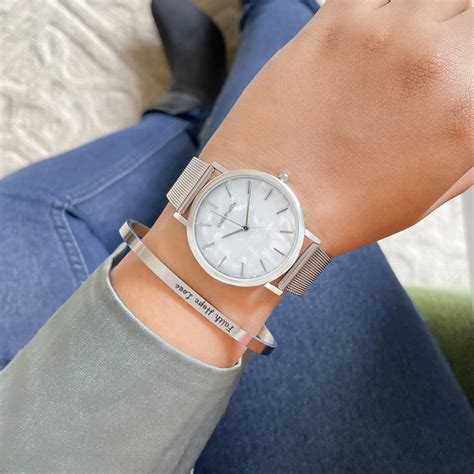 Joker & Witch Swann Silver Watch Bracelet Stack For Women