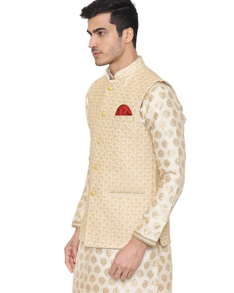 Buy Beige WINTAGE Textured Blazer with Welt Pockets | AJIO