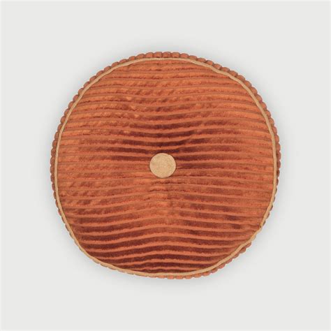 Luna Burnt Orange Velvet Round Cushion – SanctuaryLiving