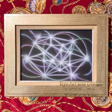 現代アート⭐︎開運絵画つながりの波動キャンバスF4号ネットと脳 量子力学 | Ryo-art and design