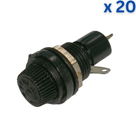 20mm Black PMT Fuse Holder