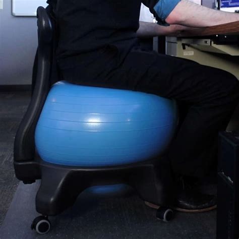 Adjustable Active Sitting Exercise Ball Chair, Heavy Duty Balance Ball ...