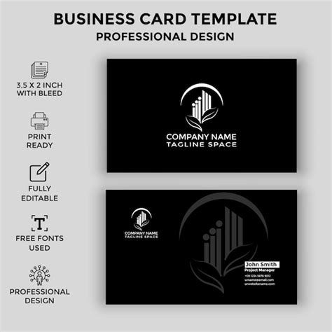 Black and White Business Card Template 的图像结果