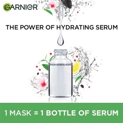 Garnier Sheet Mask Combo Pack of 5 - Charcoal, Sakura Glow , Bright ...