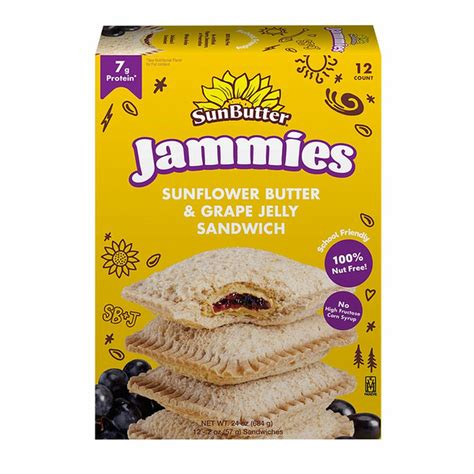 SunButter Jammies Sunflower Butter & Grape Jelly Sandwich (24 oz ...