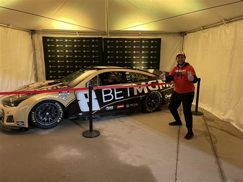 Kyle Busch’s BetMGM car is on display outside of Great American ...