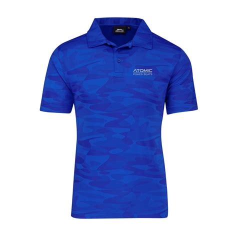 Golf Shirt Blue - Atomic Power Boats