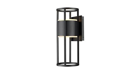 Z-Lite 517M-BK-LED Luca 2 Light 18" Tall Marine Grade LED Wall Sconce ...