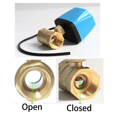Buy Meskliu Motorized Ball Valve, 3/4 DN20 Brass Electrical Ball Valve ...
