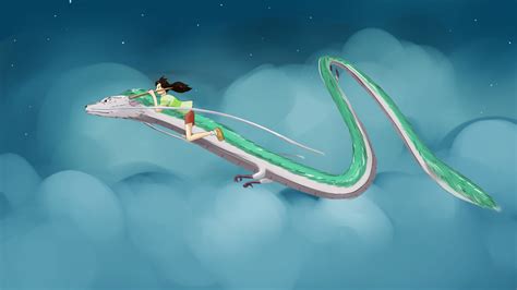 Haku Spirited Away Dragon Flying