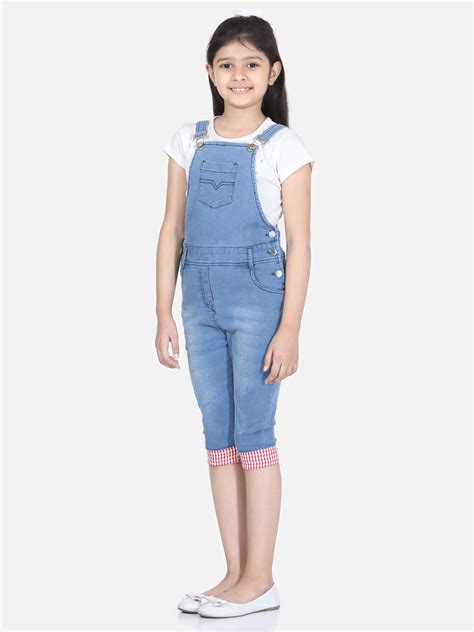 Girls Denim Roll Up Dungaree (T-shirt not included) – Stylestone