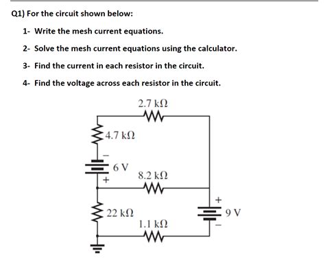 Image result for Mesh Current Equations