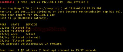Nmap Scan with Timing Parameters - Hacking Articles