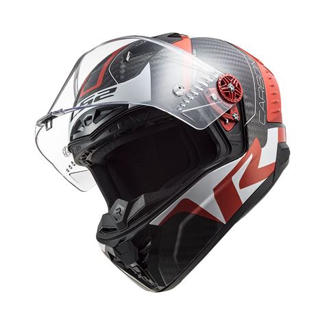 LS2 FF805 THUNDER Carbon Racing 1 Gloss Red White Helmet– Moto Central