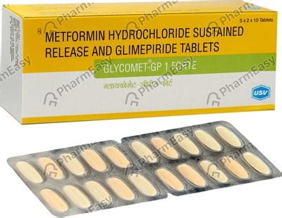 Glycomet Gp1 Forte Strip Of 10 Tablets: Uses, Side Effects, Price ...