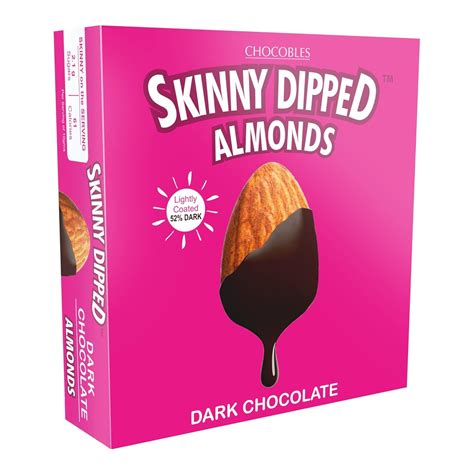 Chocobles Skinny Dipped Almonds Dark Chocolate, Just 2.1gms Sugar per ...