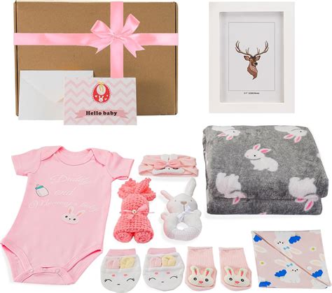 Amazon.com : Newborn Baby Gift Set for Girls - Baby Shower Gifts, Baby ...