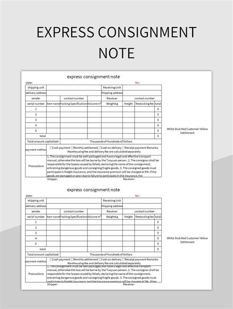 Image result for Cross-Border Consignment Note