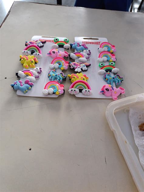 SHOPPING IN HANDS 10 Princess UNICORN RAINBOW Mermaids Hair Clips Set ...