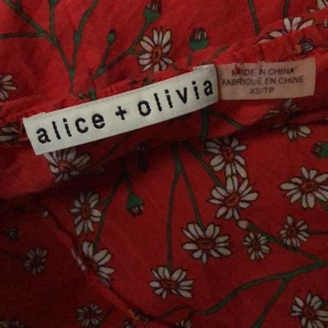 alice + olivia Women's Red Blouse | Depop