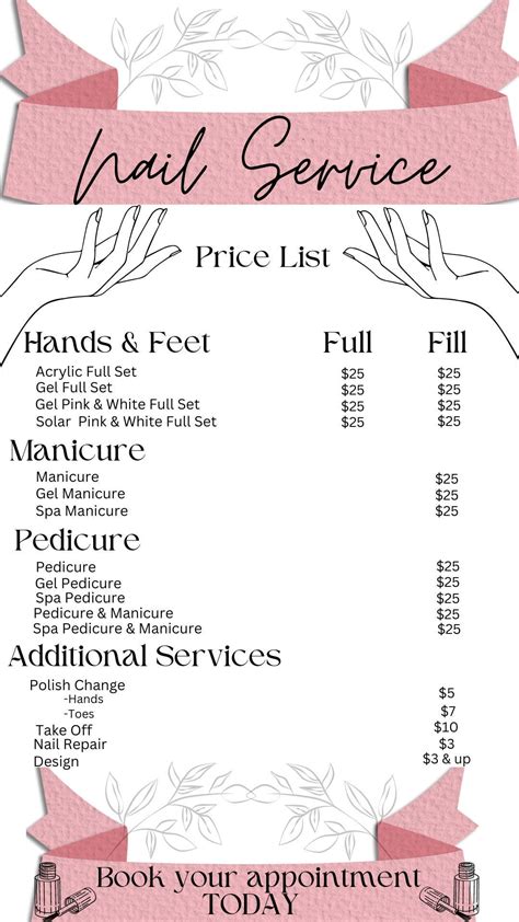 Usa Top Nails Price List at Scott Paramore blog