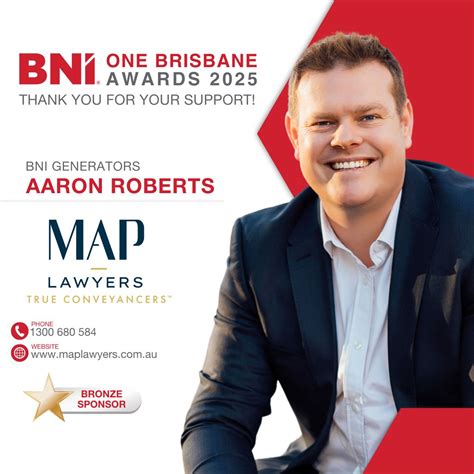 🎉 Big thanks to Aaron Roberts of BNI Generators Brisbane & MAP LAWYERS ...