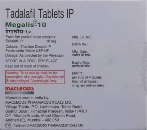 Megalis 10 Tablet: Uses, Side Effects, Price, Dosage & More Info ...