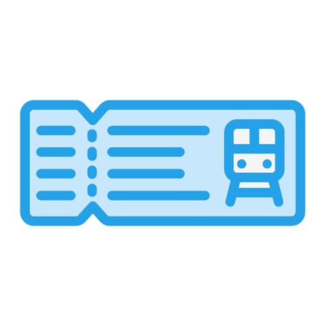 Train ticket - Free transport icons