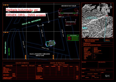 Haritada bulunduğu yer dwg projesi - Autocad Projeler