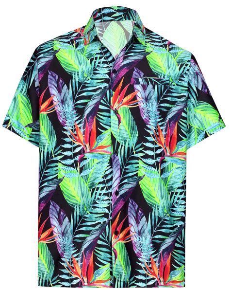 LA LEELA Men's Hawaiian Shirts Short Sleeve Button Down Shirt Men's ...