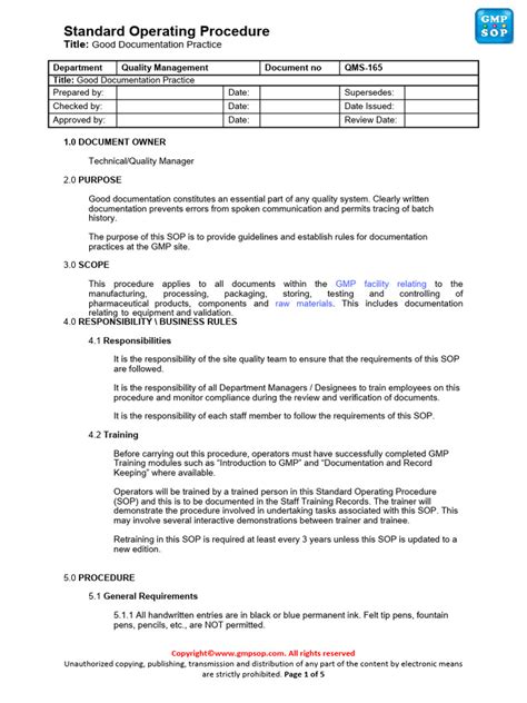 Image result for QMS Documentation Examples