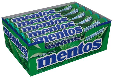Mentos, Spearmint Chewy Candy Rolls, 14 Pcs, 15 Ct - Walmart.com