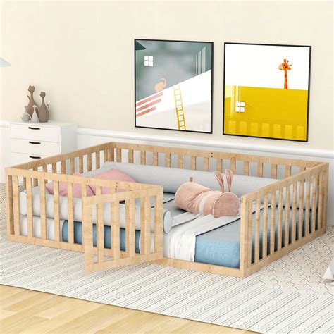 Amazon.com: Montessori Floor Bed Frame Queen Size, Queen Floor Bed ...
