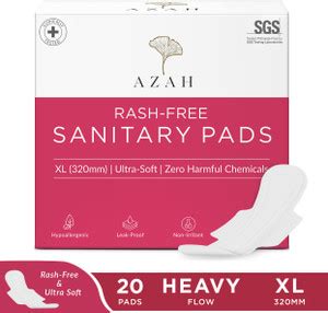 AZAH Rash-Free Napkins XL for Heavy Flow | Leak Proof & Cottony Soft ...