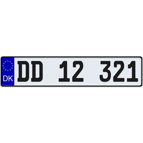 EEC Denmark License Plate – CustomEuropeanPlates.com