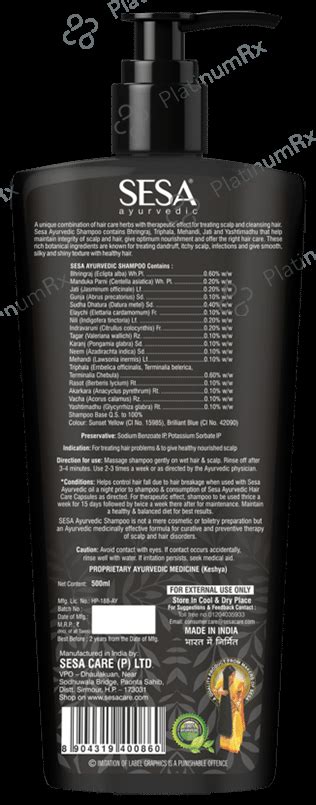 Sesa Ayurvedic – Uses, Price, Side Effects | PlatinumRx