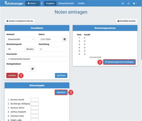 Noten - Dokumentation