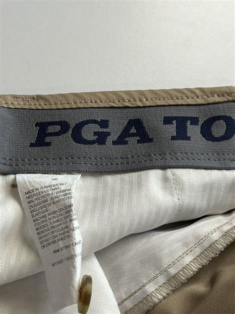 Mens PGA Tour Flat Front Beige Khaki Tan Golf Shorts sz 36 | eBay