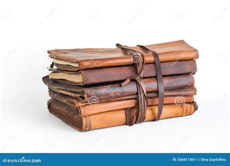 Stack of Renaissance Leather Bound Books Preserving History Stock Image ...