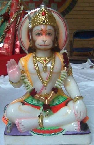 Marble Hanuman Statues - Sitting Hanuman Statue Manufacturer from Jaipur