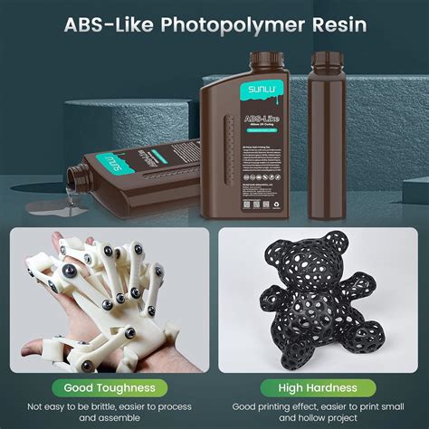 Buy SUNLU ABS-Like 3D Printer Resin 1KG, 405nm UV Curing Standard ...