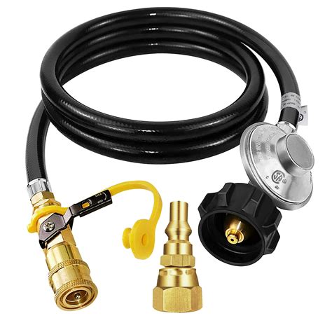 Quick Connect Propane Hose RV 1/4" LP Gas Quick Disconnect With Plug
